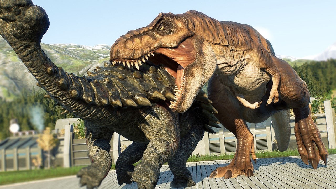 INDOMINUS REX VS T-REX! BATTLE FOR THE TERRITORY | Jurassic World Evolution 3