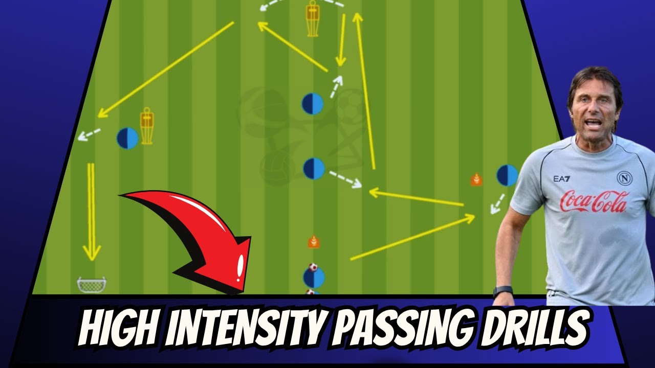 High Intensity Passing Drills + Finishing by COACH Antonio Conte