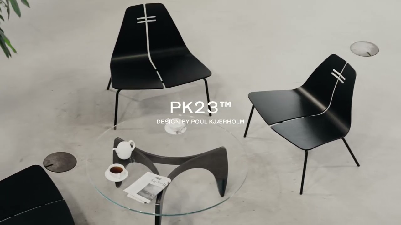 PK23&trade; Lounge Chair in Black Ash | Designed by Poul Kj&aelig;rholm in 1954, Reissued by Fritz Hansen