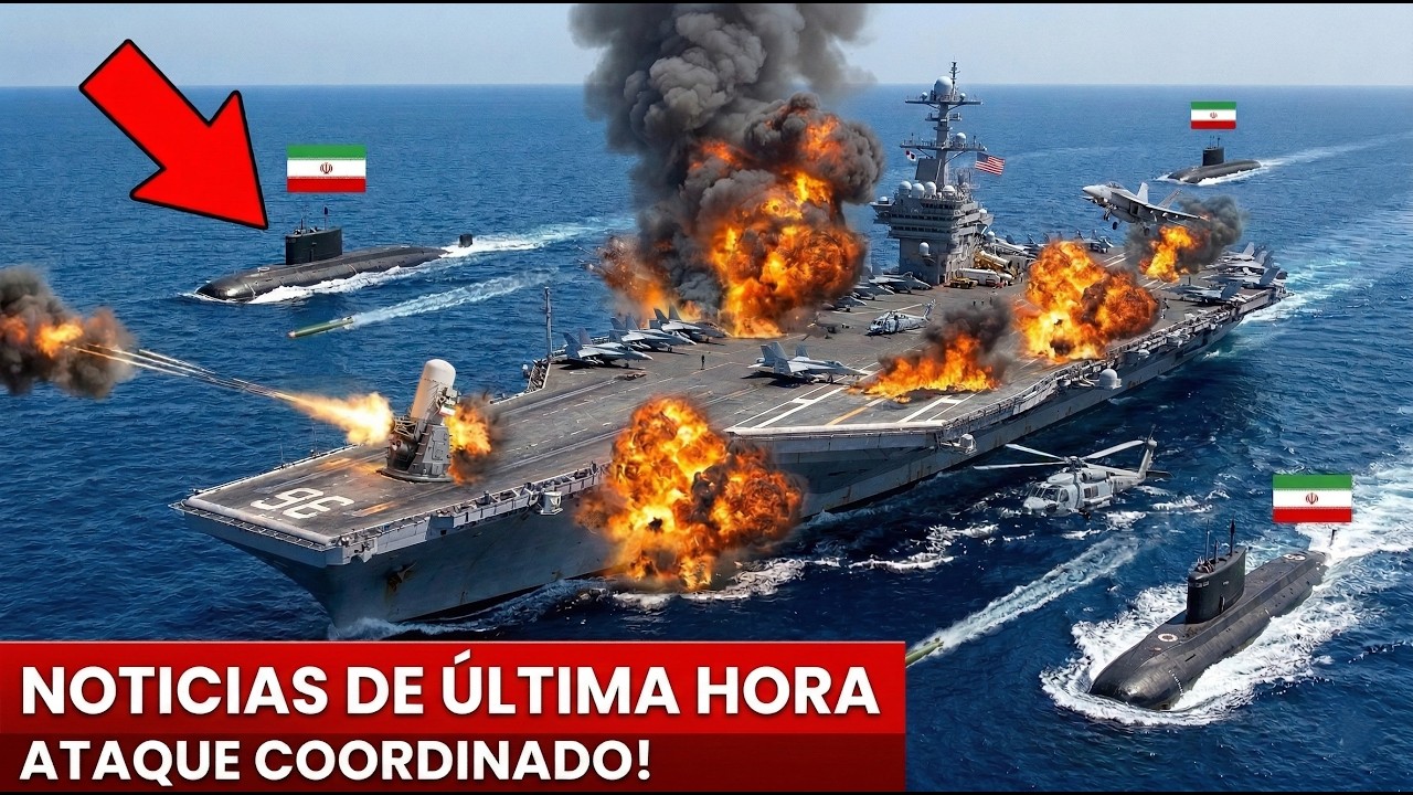 3 Submarinos Iran&iacute;es Dispararon Torpedos Contra un Portaaviones de EE. UU.