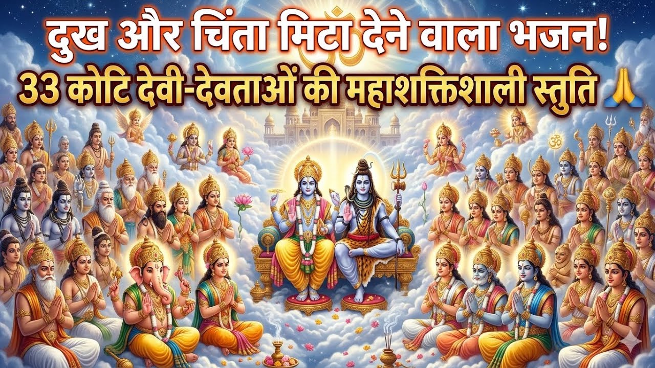 दुख और चिंता मिटा देने वाला भजन! 33 कोटि देवी-देवताओं की महाशक्तिशाली स्तुति 🙏🚩| All Gods Stuti 🔥