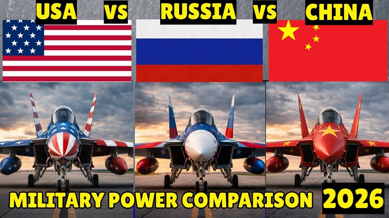 USA vs Russia vs China  2026 latest Military comparison : Full Army Strength Comparison