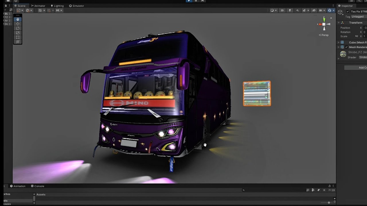SHARE‼️KODENAME FIX STROBO ORI TEMBUS STIKER KACA BUSSID V4.3.4 & 4.4.1