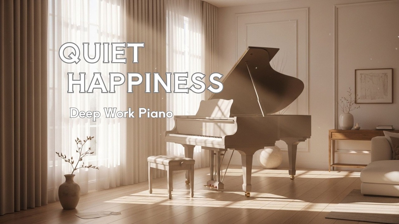 Quiet Happiness — Deep Work Piano | Soft Positive Focus Music (1 Hour)