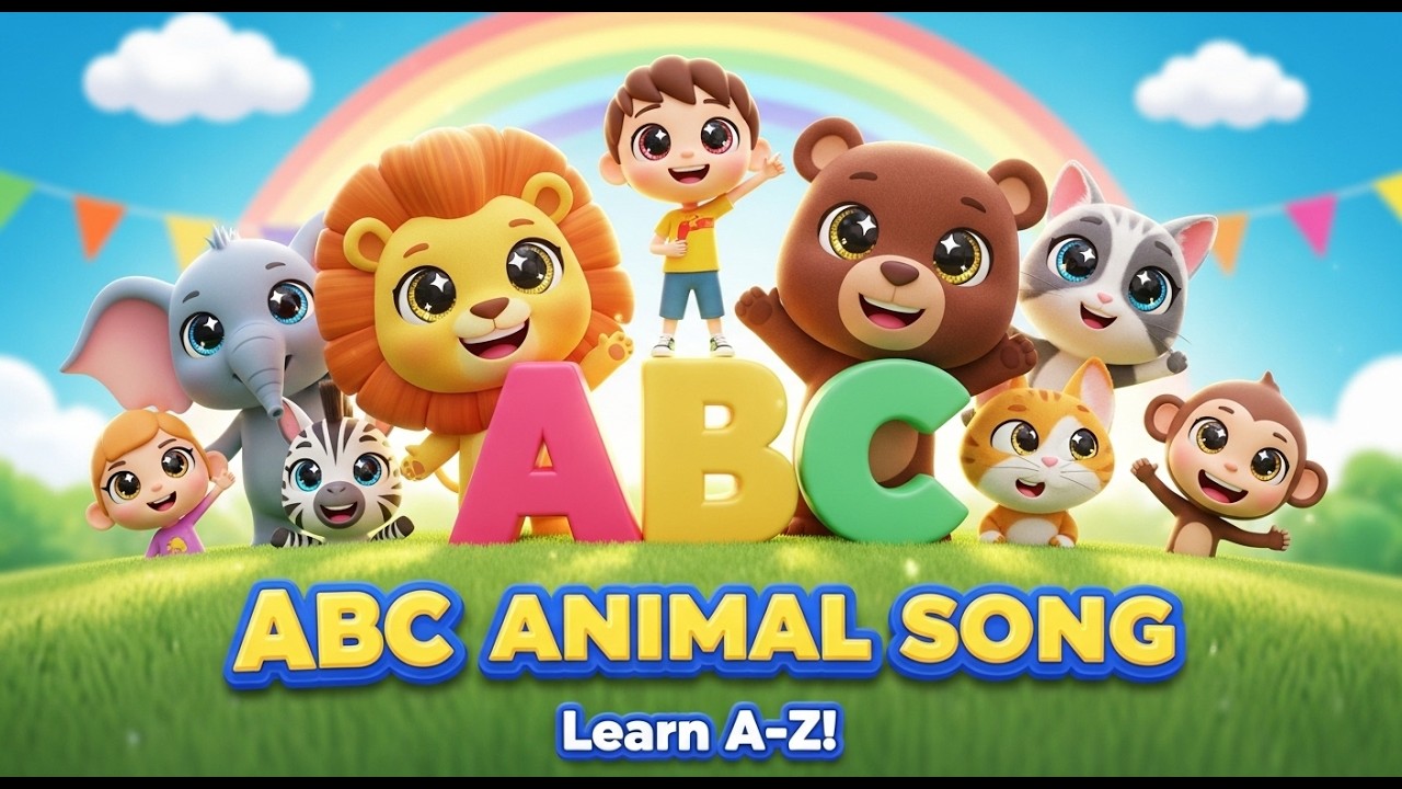 ABC Animal Song 🌈 Fun Preschool Learning Video | Kids Song & Nursery Rhymes