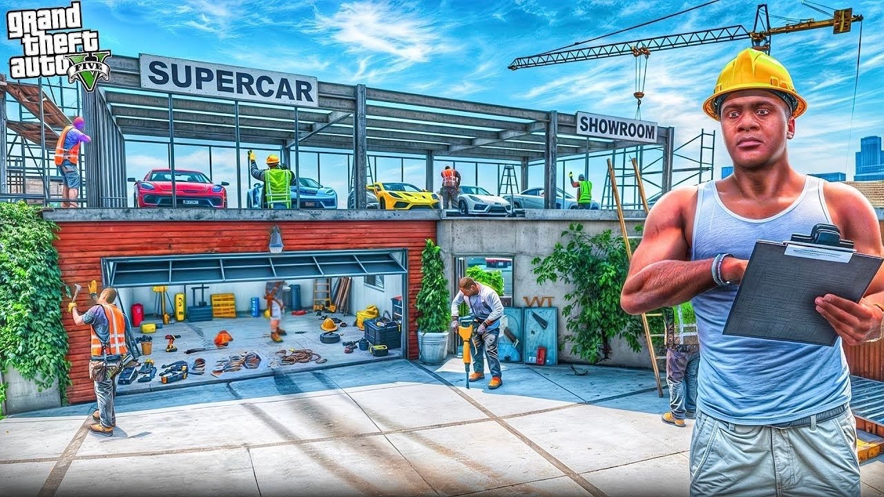 Franklin Building The Most Expensive Supercar Showroom In GTA 5