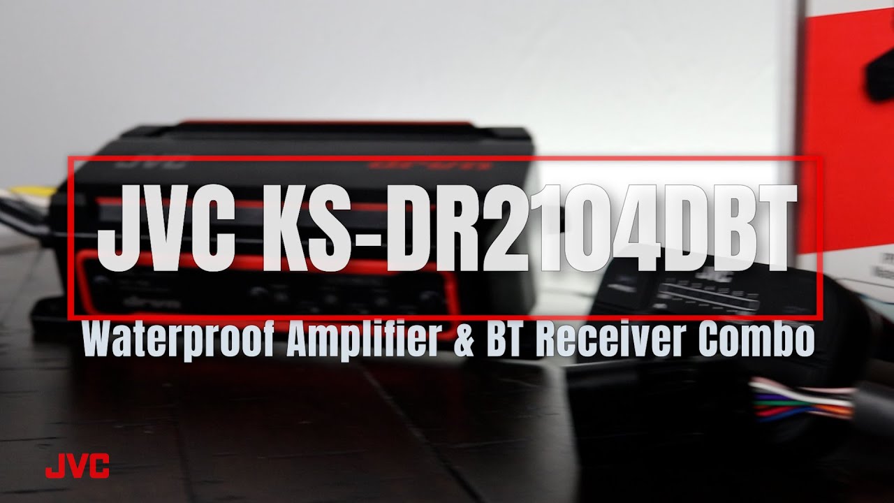 The JVC KS-DR2104DBT  Marine/Motorsports WATERPROOF amplifier and Bluetooth Receiver Combo is HERE!