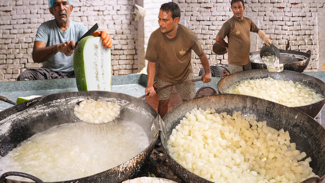 1000 Kg Petha Mithai Factory Making | White Pumpkin Sweet | Most Hygienic Mithai | India Food