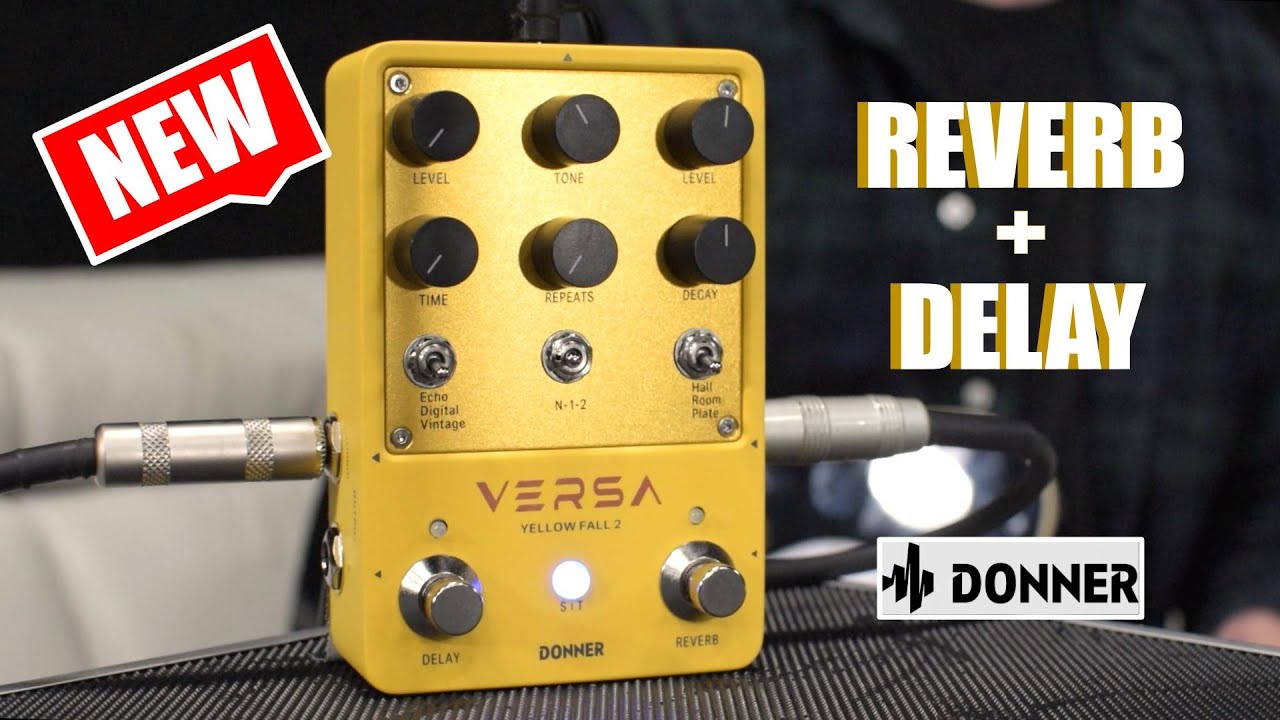 Хорошая ли эта педаль задержки и реверберации Donner? Гитарная педаль Versa Yellow Fall 2