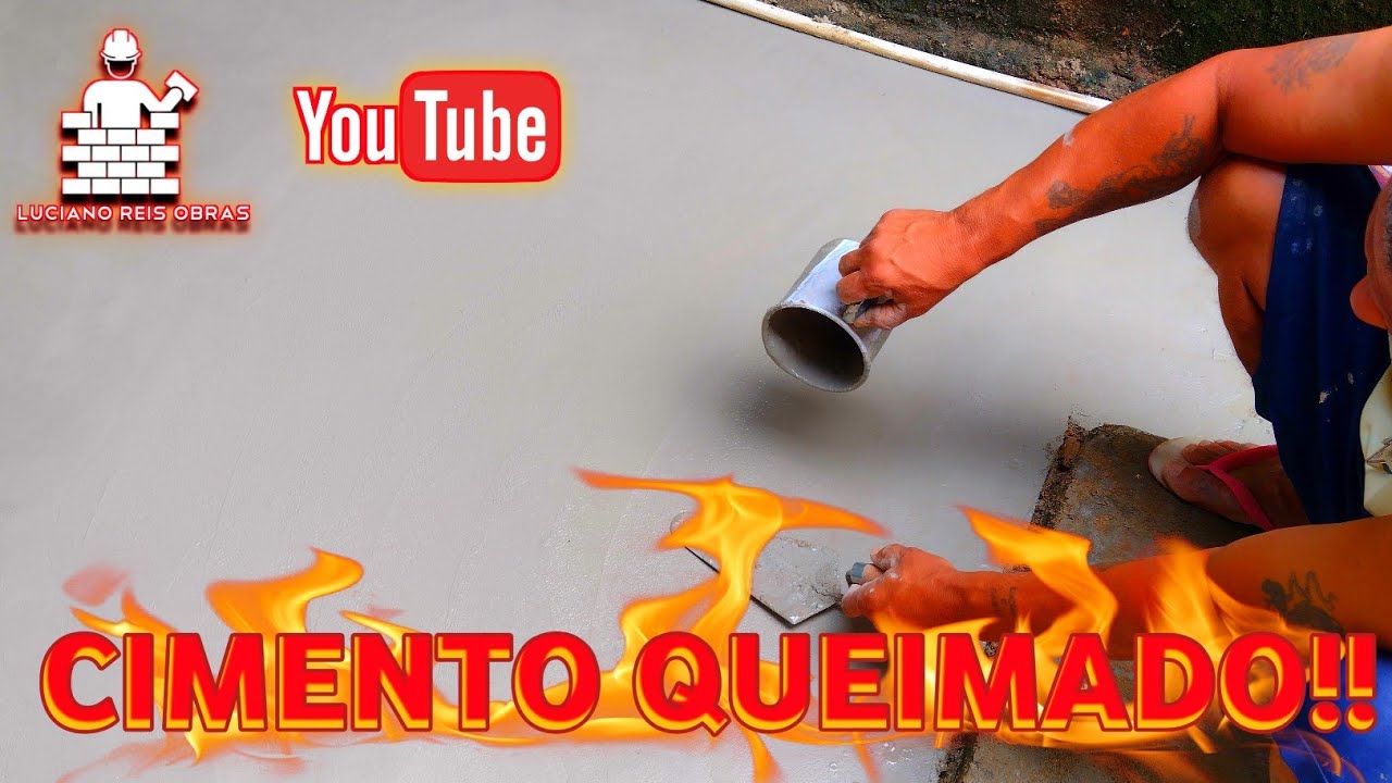COMO FAZER UM CH&Atilde;O DE CIMENTO QUEIMADO!!