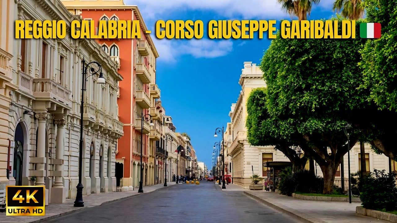 Reggio Calabria Italy 🇮🇹 | Corso Giuseppe Garibaldi Walk | 4K City Tour