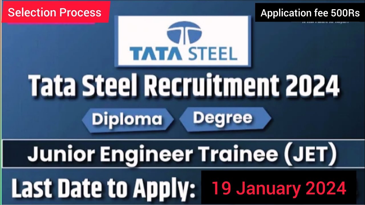 TATA STEEL JET 2024 | Selection Process 2024 ||Exam Pattern ,Eligibility |Full Details