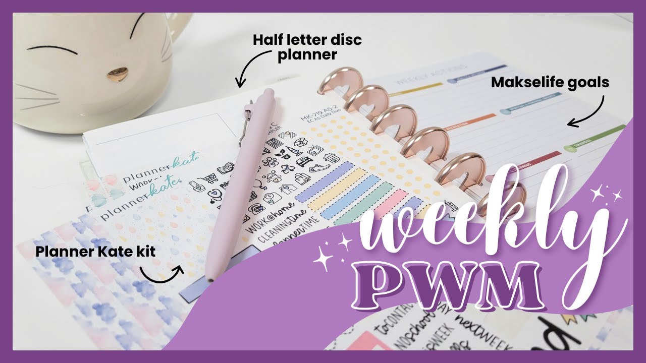 Plan my week with me! | Half Letter Discs & Planner Kate Stickers