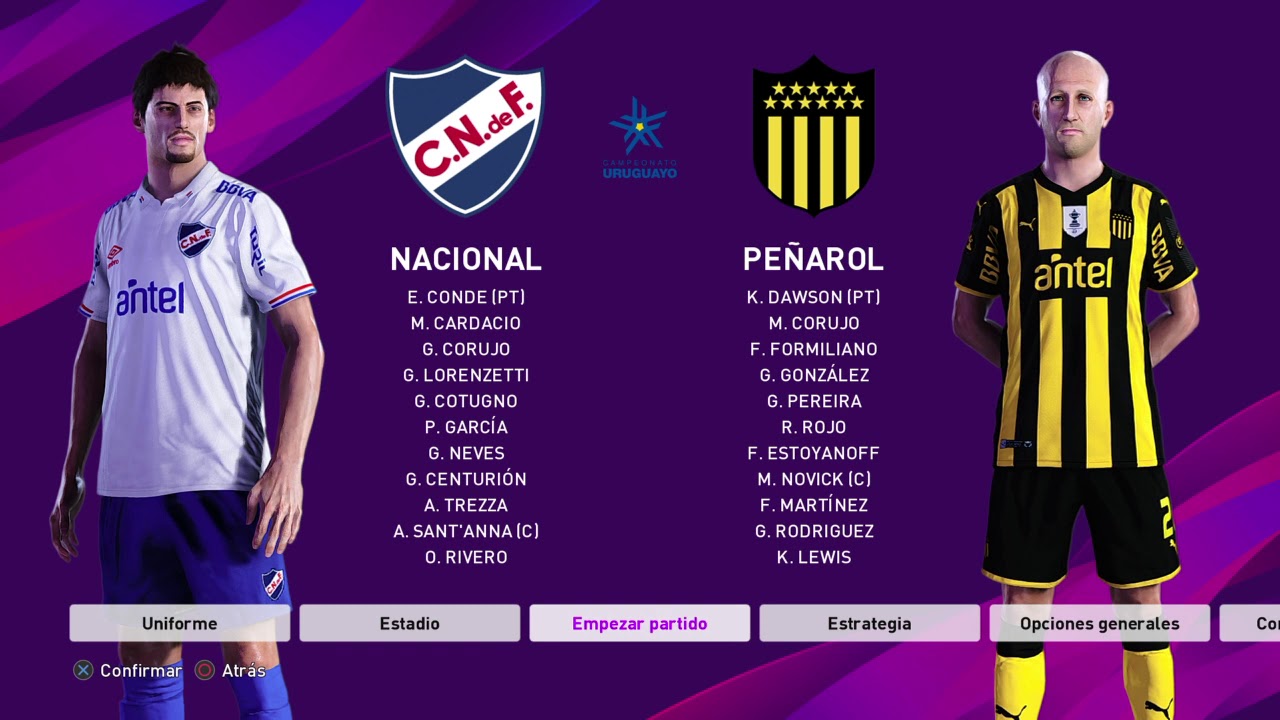 OPTION FILE PES 2020 PS4 CAMPEONATO URUGUAYO