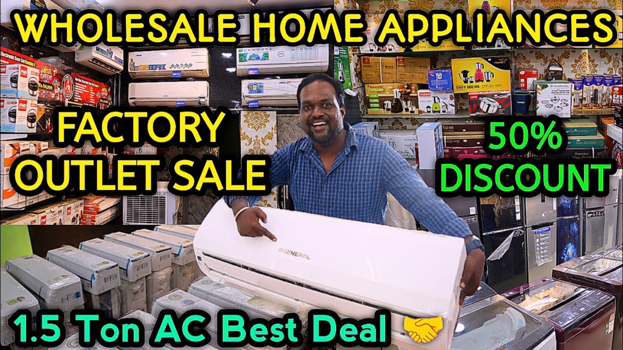 பாதி விலைக்கு புது Fridge ,Washing Machine ,AC 🤩Cheapest Home Appliances Shop In Chennai Wholesale