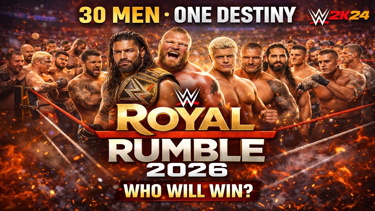 30 Men Enter, One Destiny Awaits | Royal Rumble 2026 – Full Match WWE 2K24