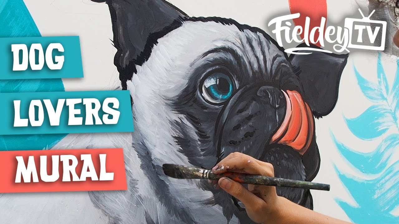 A street art mural for dog lovers in Bogotá, Colombia