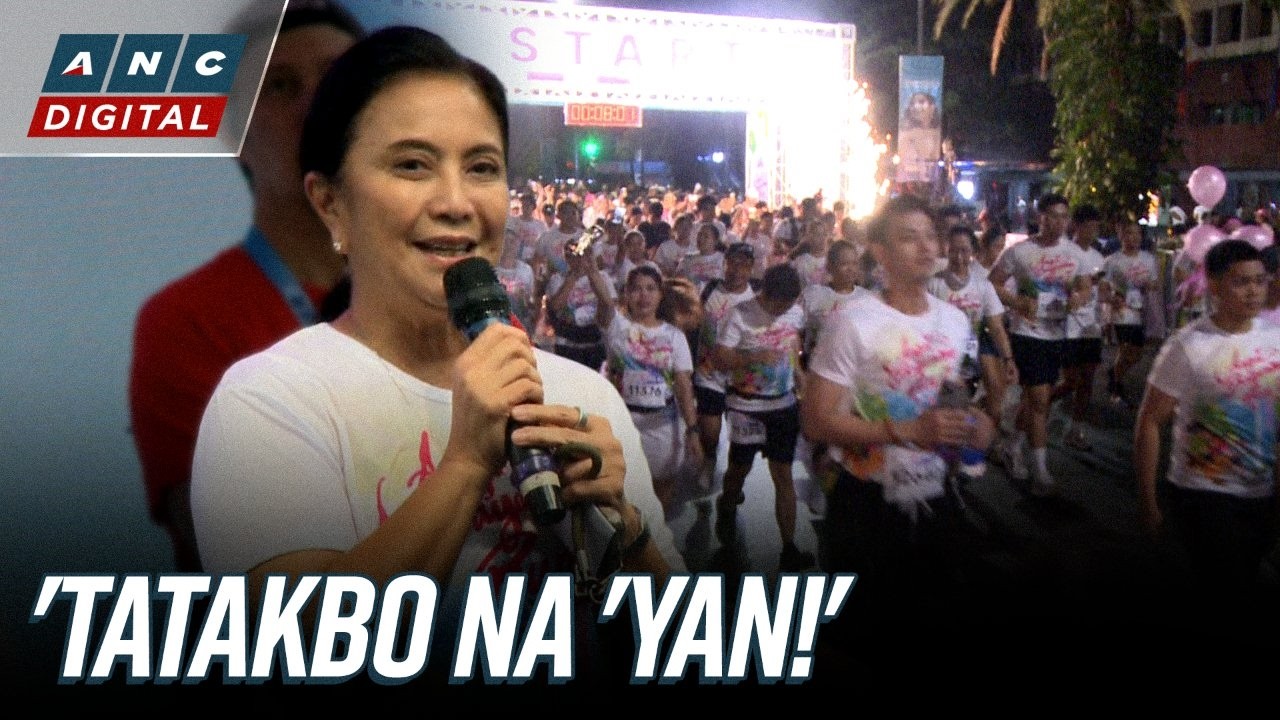 LOOK: Angat Bayanihan runners urge Leni Robredo to 'run' | ANC