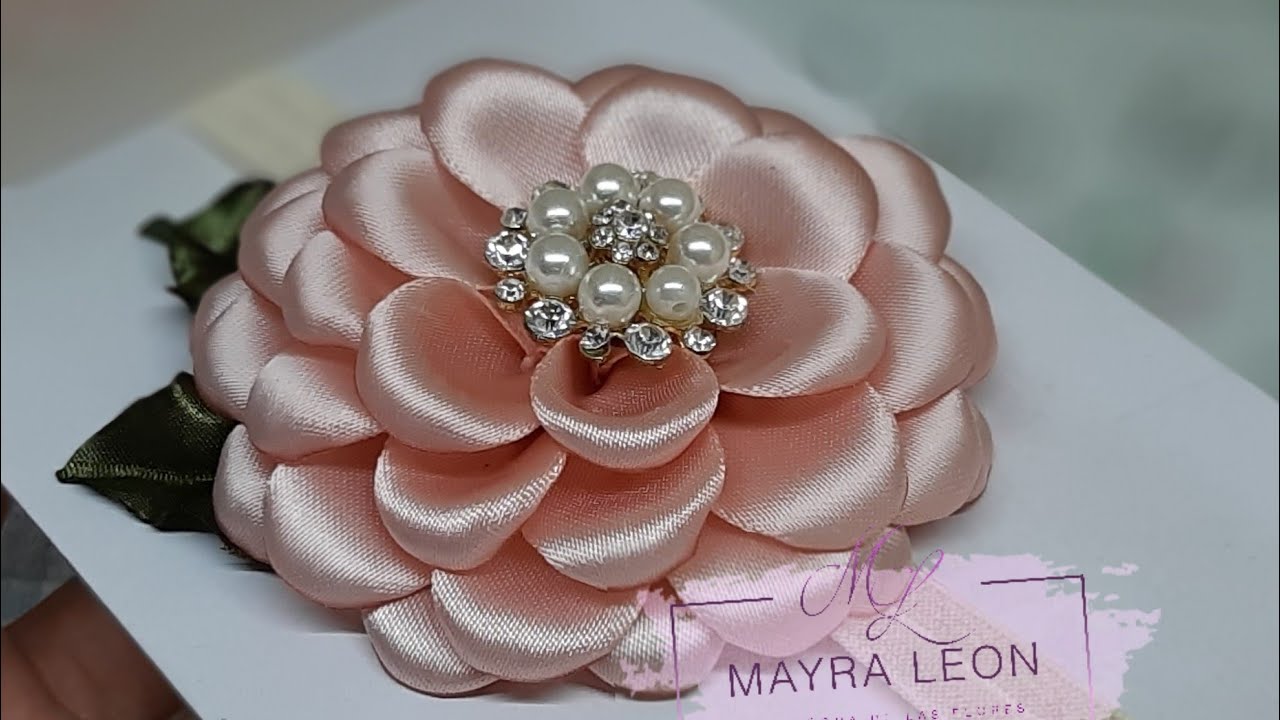 Como hacer una flor de 4 capas en color rosa bluchs 