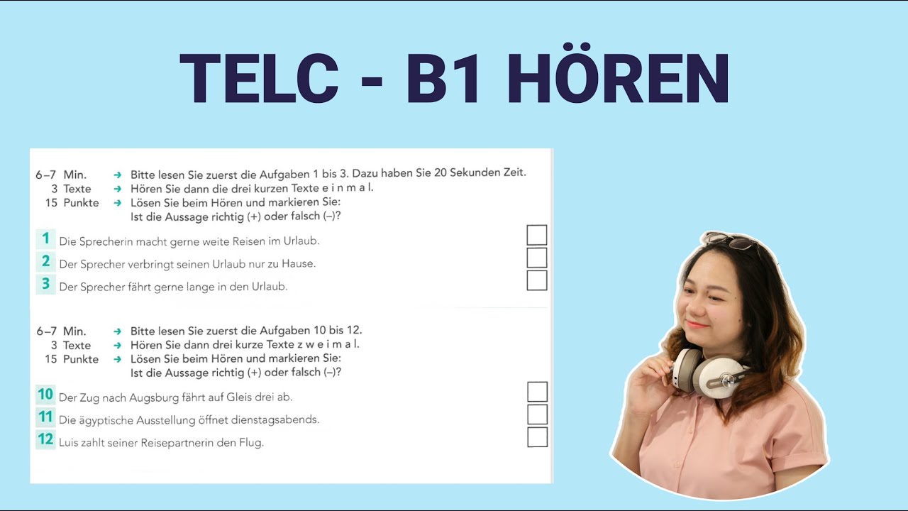 B1 TELC - Teil 1 + 3 - Nghe bắt từ khoá và tránh bẫy