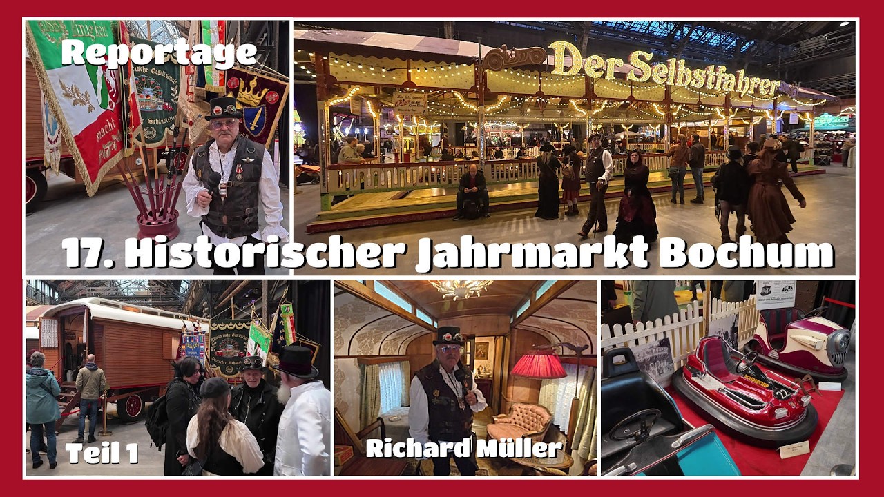 Reportage 17. Historischer Jahrmarkt Bochum, Der Selbstfahrer, Richard Müller in der Jahunderthalle 