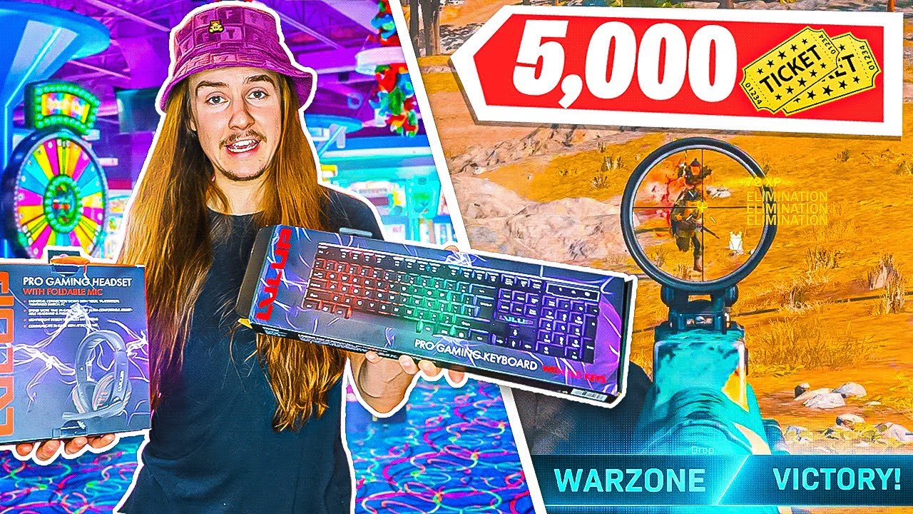 Playing Warzone on a Setup I Won from an Arcade! (EXPENSIVE)