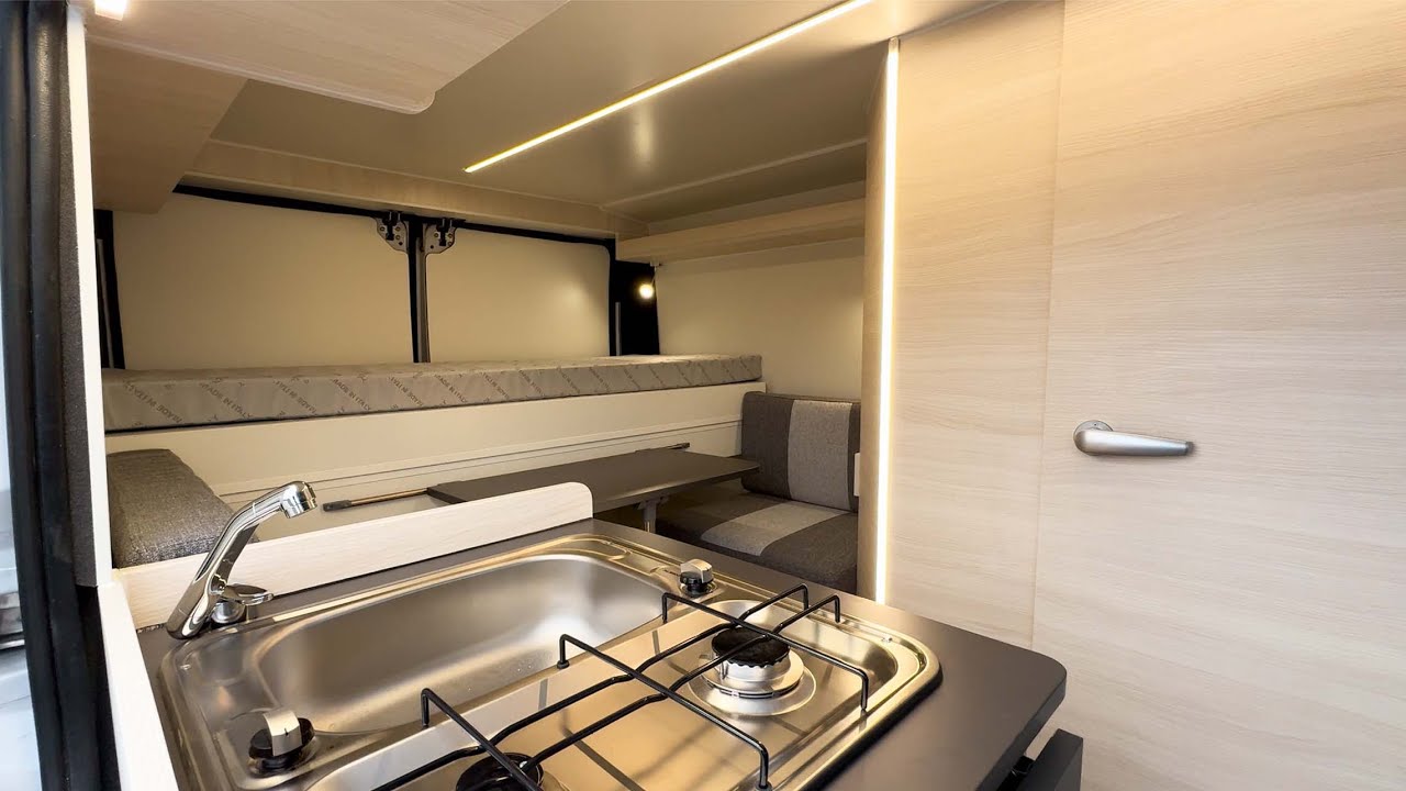 Camperizzazione semplice Fiat Ducato L1H1 - 2 posti viaggio personalizzato