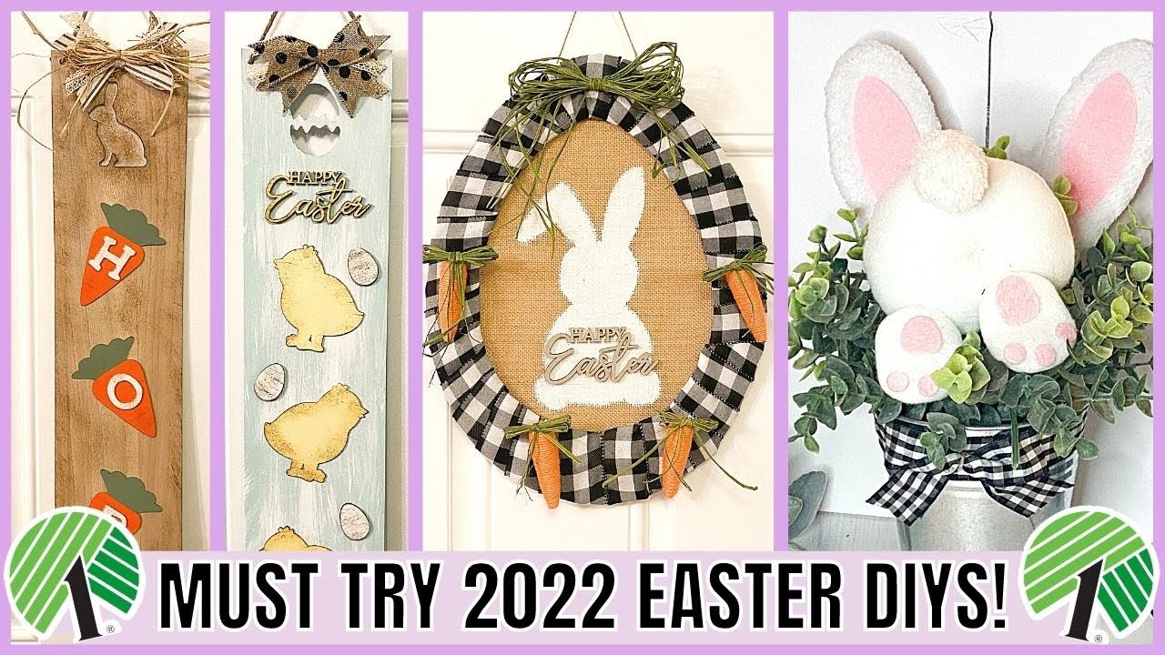 MUST TRY EASTER 2022 DOLLAR TREE DIYS | EASTER 2022 DIY IDEAS | BUDGET FRIENDLY