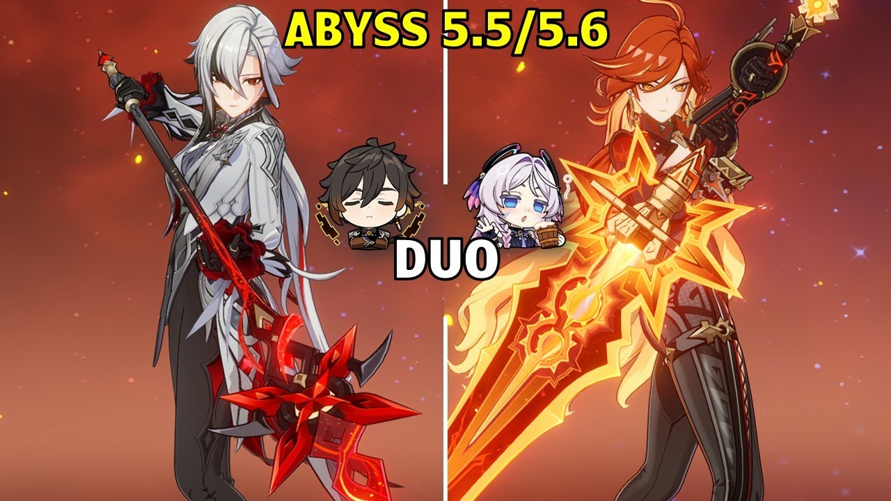 C1 Arlecchino Duo Zhongli & C2 Mavuika Duo Citlali - 5.5 Abyss 5.6 - Floor 12 9 stars-Genshin Impact