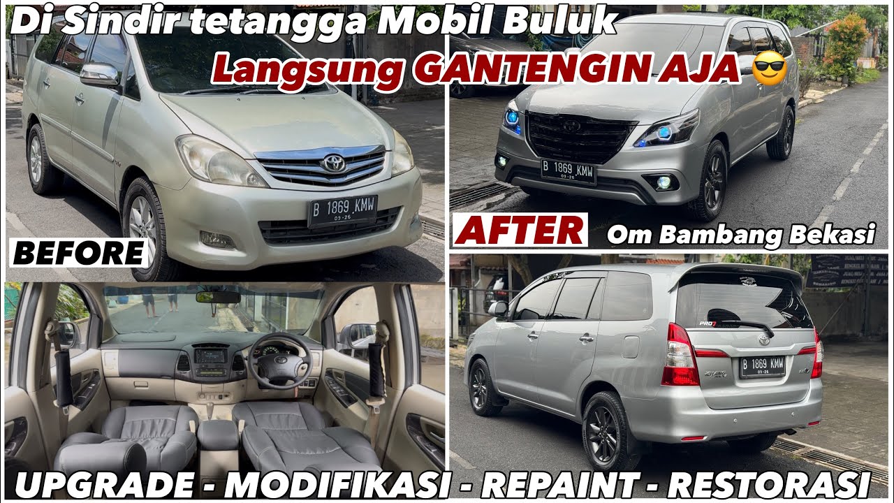 Mobil Tua Bikin Pangling 🔥 INNOVA DIESEL MENOLAK TUA UPGRADE 2015 SilverTitanium Om Bambang Bekasi