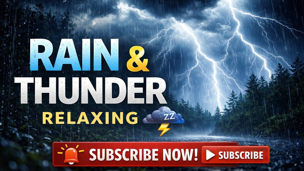 Rain & Thunder Sounds ⛈️ | Lluvia Relajante con Truenos para Dormir