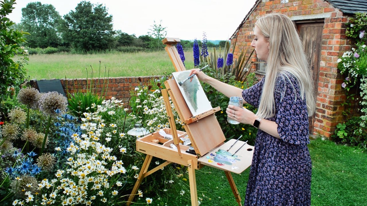 Painting in my Mother's Garden