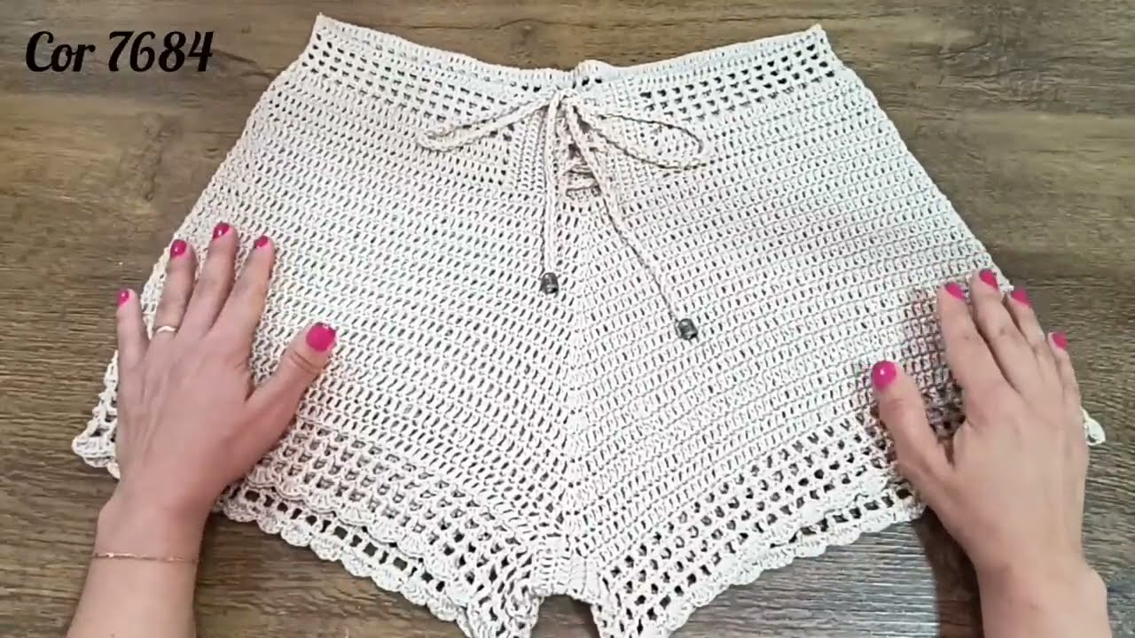 shorts de crochê fácil e rápido