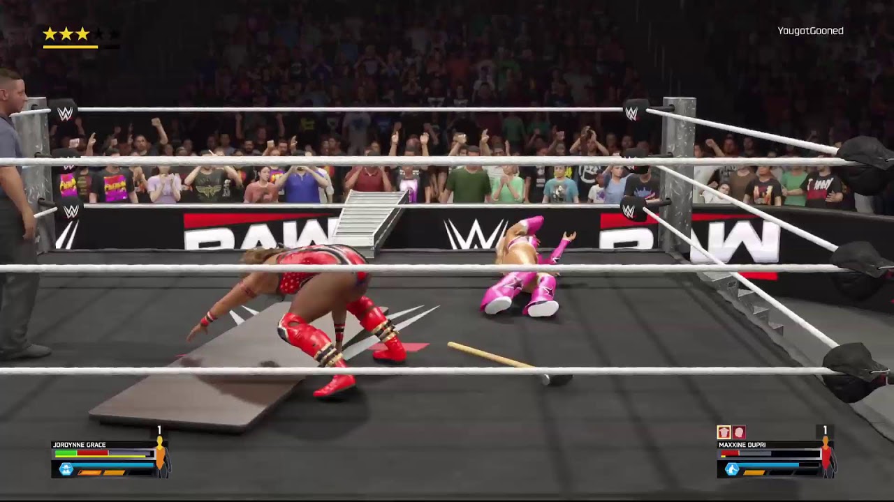 Wwe 2K25 RAW 2/3 falls match if jordynne wins she gets a title match at wrestlemania