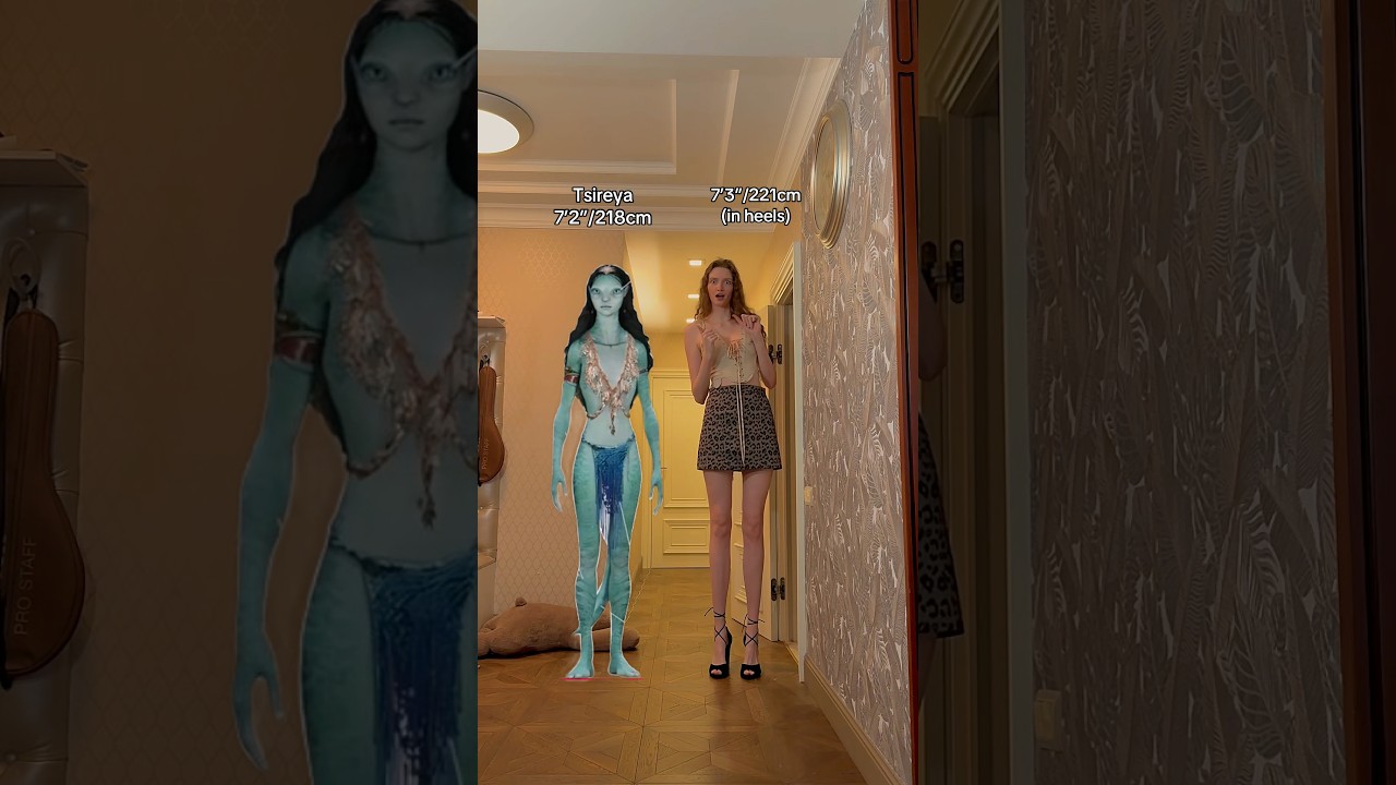Height Comparison with Tsireya🌊#fyp #trending #tallgirl #height #comparison #avatar #heels #legs