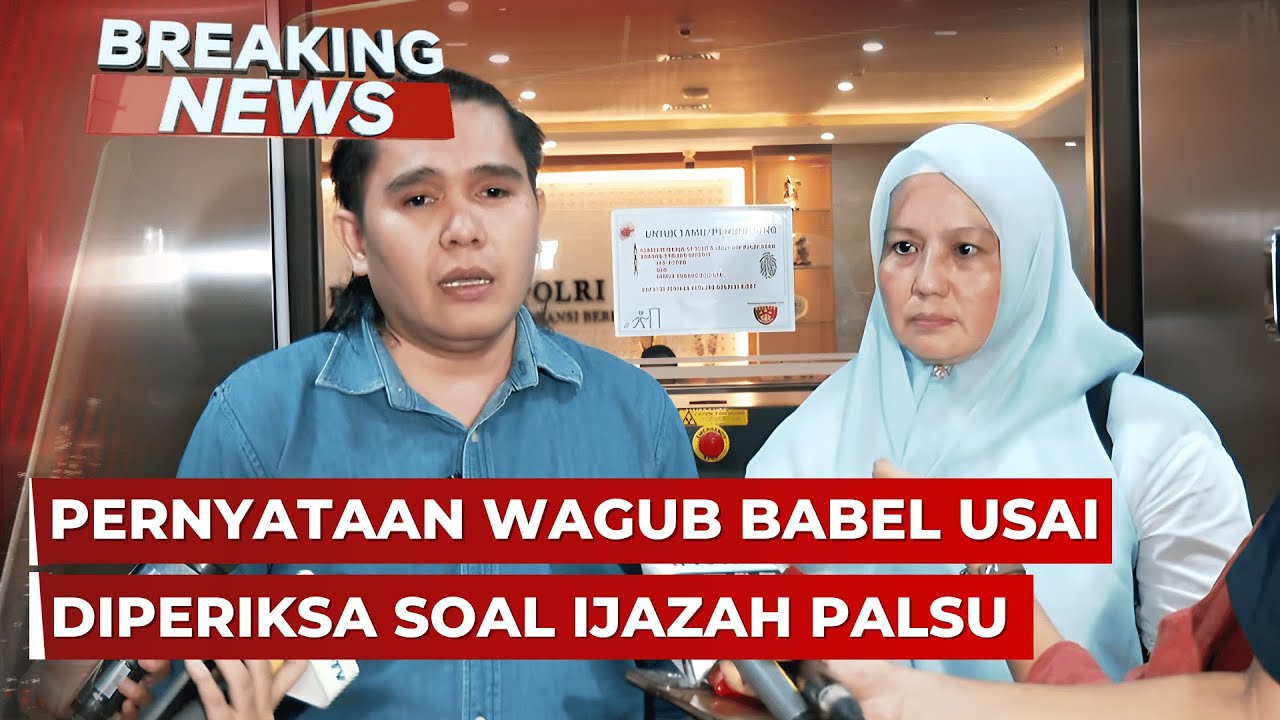 BREAKING NEWS - Wagub Babel Hellyana Selesai Diperiksa Bareskrim soal Ijazah Palsu