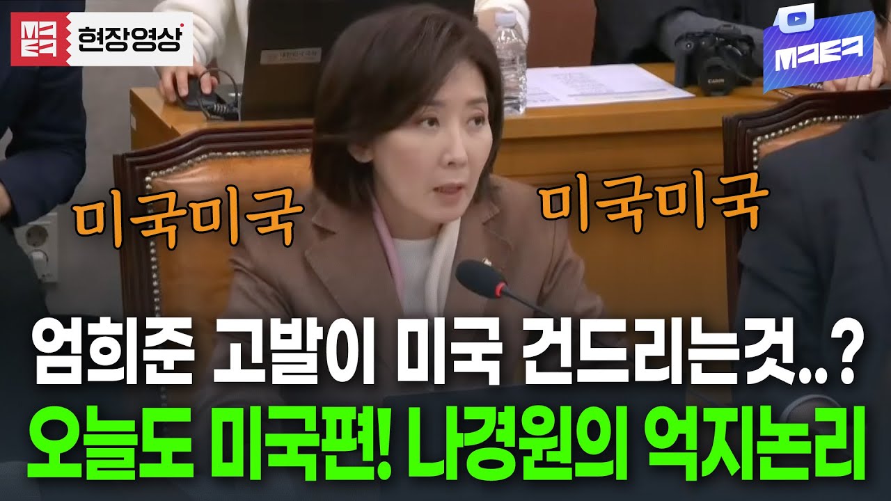 오늘도 미국편..! 한국 국민은 안중에도 없는 나경원의 억지 논리