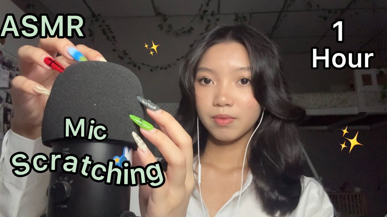 ASMR|1 Hour Mic Scratching✨