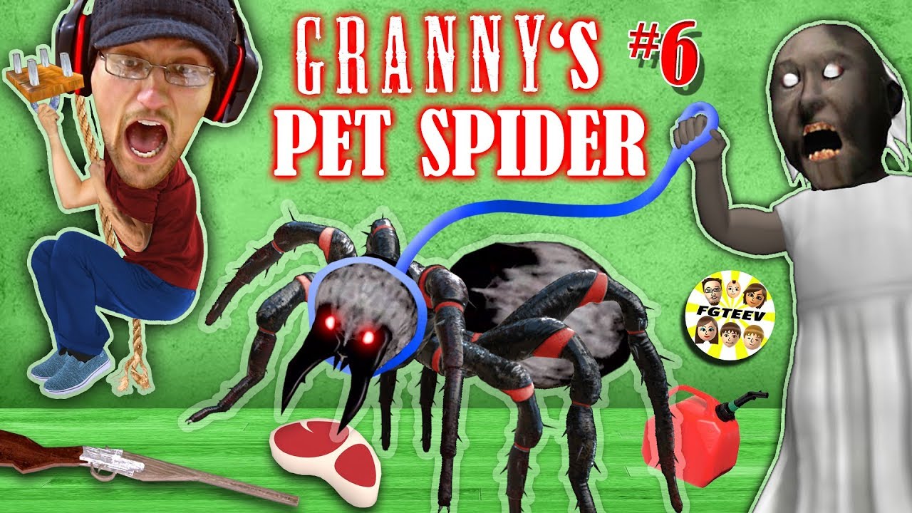 GRANNY's PET SPIDER + SECRET ROOMS w/ Annoying Baldi's Basics!! (FGTEEV Gameplay)