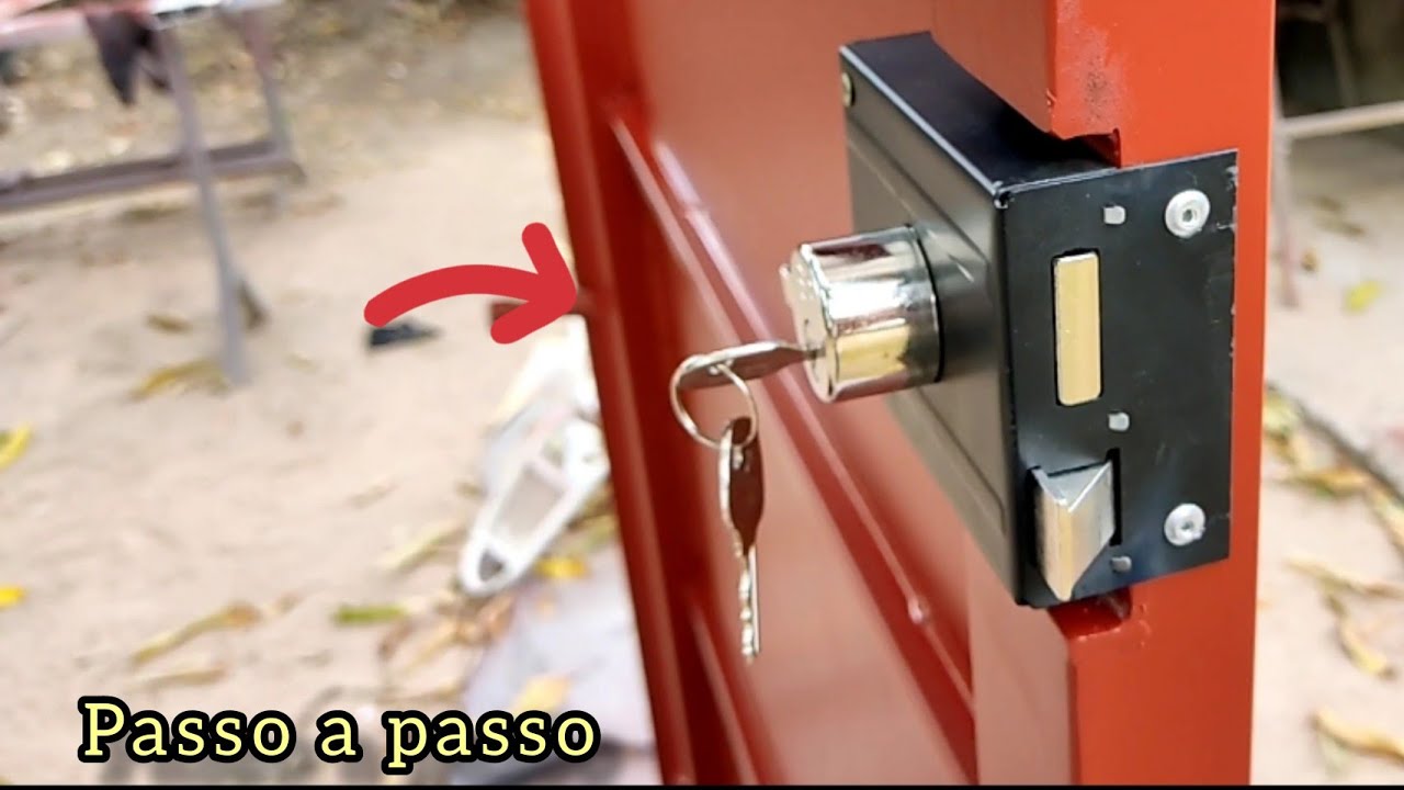 como instalar fechadura em metalon 60x40