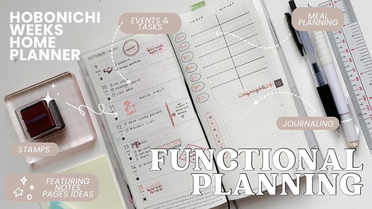 Hobonichi weeks functional planning layout idea feat. weekly supplement | home planner wk 41 2023