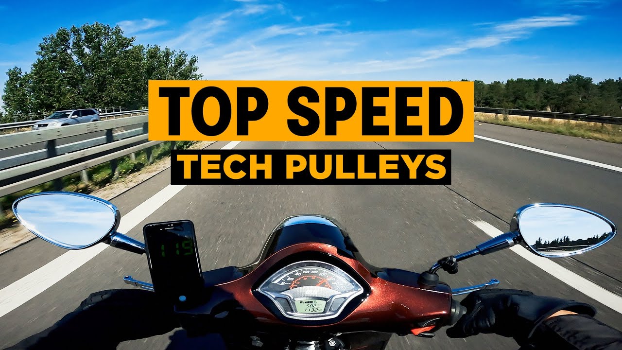 Top Speed Vespa GTS 300 hpe mit Tech Pulley Gleitrollen