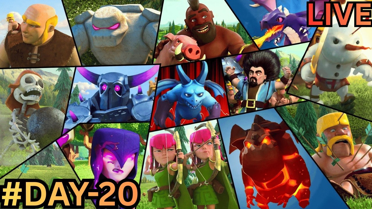 CLASH OF CLANS LIVE STREAM| COC CHILL LIVE STREAM DAY 20 #coc #coc_live