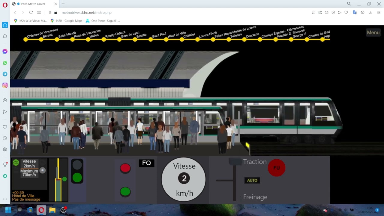 paris metro driver ligne 1 Château de Vincennes porte maillot