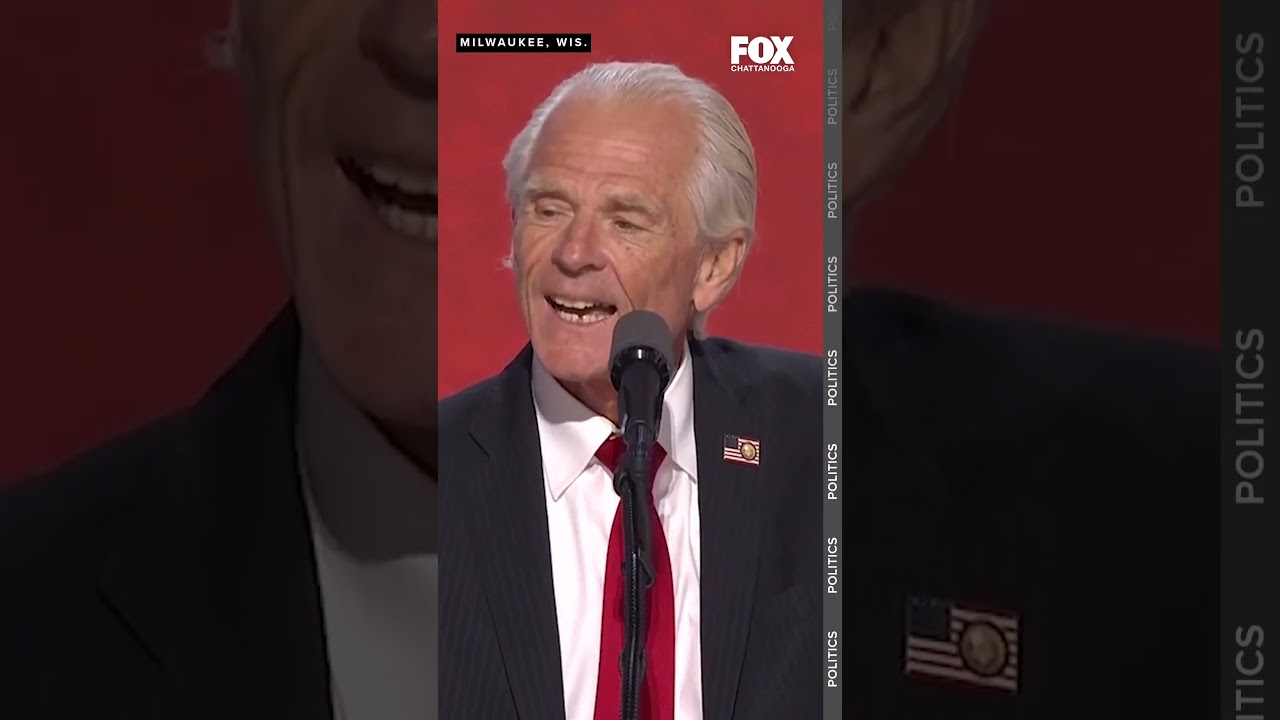 Peter Navarro speaks at the RNC just hours after his release from federal prison