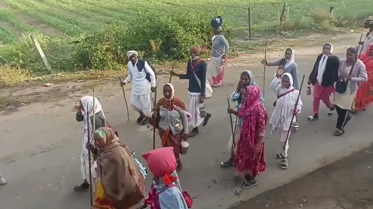 भंवरिया संगम दर्शन, नर्मदा परिक्रमा पहुंची मलवाड़ा।