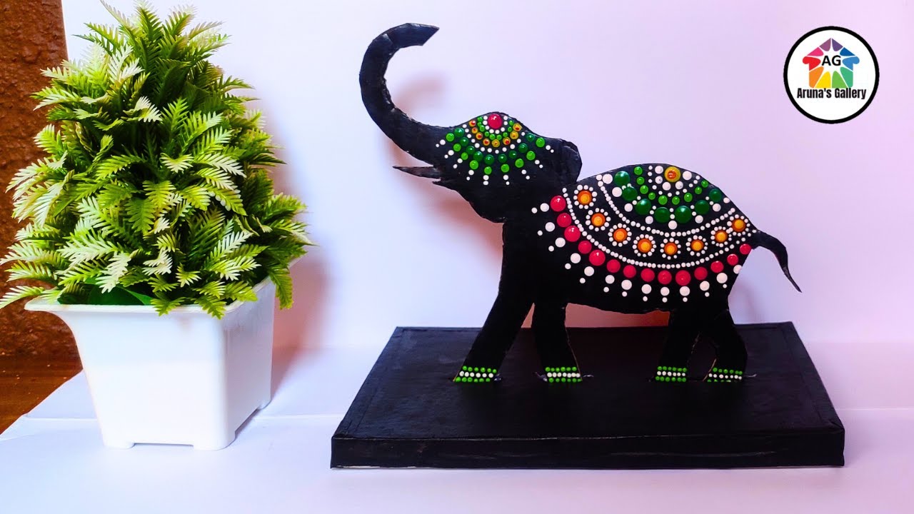 Unique DIY Showpiece | Best Card board craft | Super Easy kids craft idea | Elephant craft idea