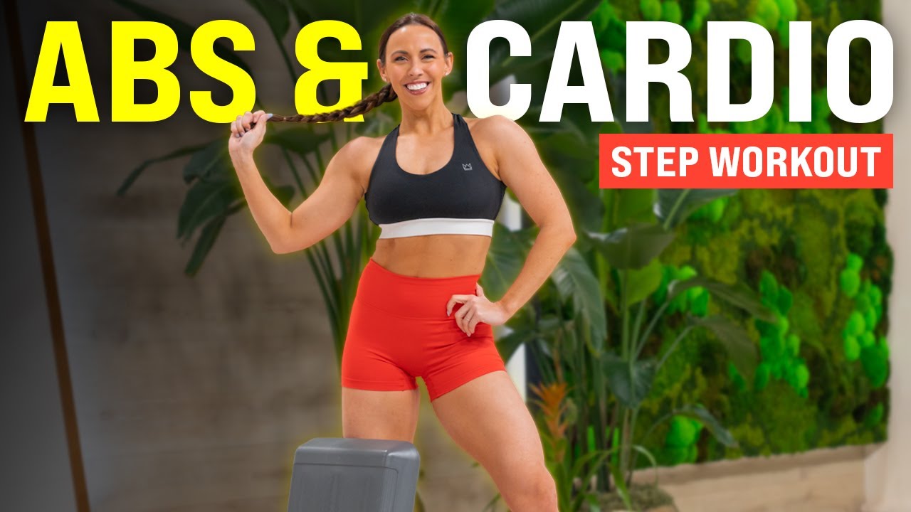 30 Minute Abs & Cardio Step Workout | Tone and Burn!