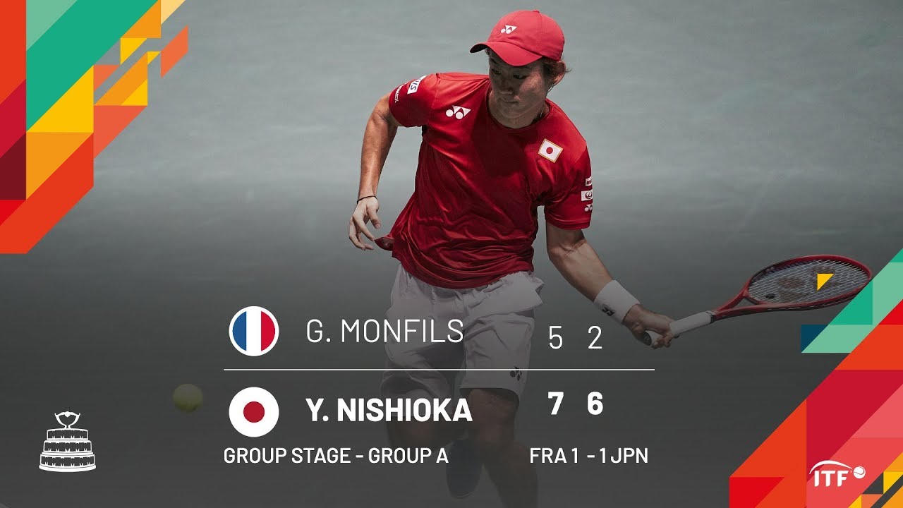 Monfils vs Nishioka | FRANCE vs JAPAN | Group A Match 2 Highlights