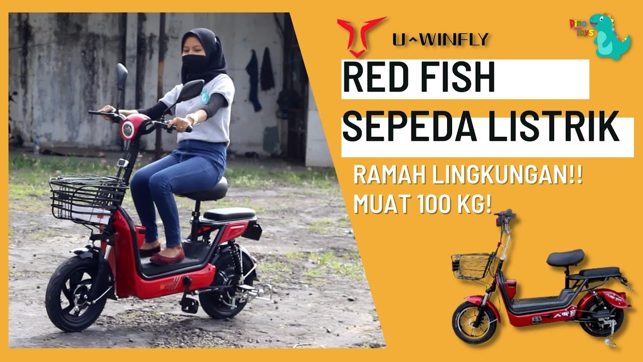 REVIEW SEPEDA LISTRIK RED FISH - UWINFLY BY DINO TOYS UNGARAN